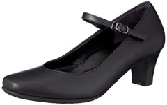 新品 [アシックスウォーキング] パンプス ソフトクッションヒール スクエアトゥ ヒール5cm 足囲E WP162T 天然皮革 22.5