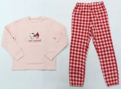 【中古】衣料雑貨 ハローキティ＆マイメロディ フリースセット ピンク×レッド キッズ160cm 「サンリオキャラクターズ×ユニクロ」