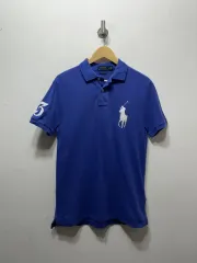 ポロ ラルフローレン ビックポニー 半袖 カラーTシャツ ブルー M