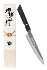 値下げ』黒崎優 水雲 文化包丁 ダマスカス170mm 黒檀＆クリアレジン柄