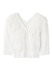 新品 [スナイデル] チュールフリルニットプルオーバー SWNT261019 レディース IVR Free Size