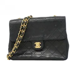 シャネル(Chanel) シャネル ショルダーバッグ ミニマトラッセ チェーンショルダー ラムスキン ブラック レディース