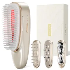 ANLAN リフトスパ温冷かっさ EMS リフトブラシ 電気ブラシ 電動かっさ 温冷美顔器 LED スカルプケア フェイスライン ボディケア 4in1 多機能 家庭用 クリスマス プレセント/ 13ea14b6