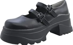 新品 厚底ダブルストラップシューズ