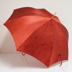 耐風傘 mila schon ミラショーン USED品 バックフラワーエレガント ダークレッド 60cm A3405