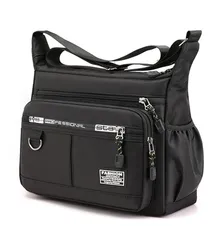 [ヒカリカ] ショルダーバッグ メンズ レディース 大容量 軽量 防水 多機能 通勤 通学 カジュアル バッグ 斜めがけ ショルダー 肩掛け ビジネスバッグ 高校生 大学生 (ブラック) [ブラック]