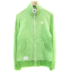 ルコックスポルティフ Le coq sportif ジャケット ミドル丈 スタンドカラー ジップアップ M イエローグリーン 黄緑 /YM10
