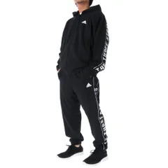 新品 [アディダス] スウェット メンズ 上下セット WORDING KWX99 ブラック J/Sサイズ