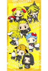 【中古】タオル・手ぬぐい 集合(ミニキャラ/縦向き) バスタオル(普通判) 「東京リベンジャーズ×サンリオキャラクターズ×しまむら」