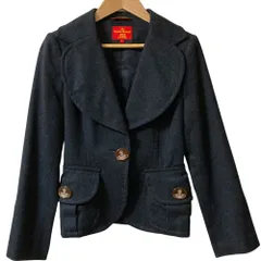 良品 Vivienne Westwood ヴィヴィアンウエストウッド レッドレーベル オーブボタン ウール ラブジャケット サイズ1 ブラック レディース 古着 中古 USEDのサムネイル