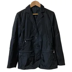 美品 PRADA プラダ ベルテッド ナイロン テーラードジャケット サイズ38 ブラック レディース 古着 中古 USED