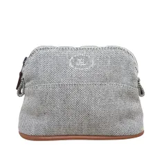 美品 HERMES エルメス ボリードポーチ ミニミニ コスメポーチ エクリュ ブラウン  レディース 古着 中古 USED