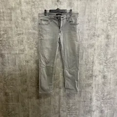 【Y-360】UNIQLO ユニクロ メンズデニムパンツ グレー ブラックデニム ストレートジーンズ カジュアル 定番パンツ シンプル 大きめサイズ メンズデニム