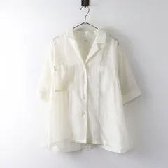 美品 ローリーズファーム LOWRYS FARM オーバーサイズシアーオープンカラーシャツ F＼オフホワイト ブラウス【2400014852332】のサムネイル