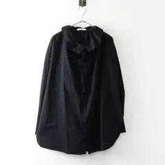 アストラット ASTRAET コットン シルク ヴィクトリアンネック ブラウス ｜ブラック トップス 長袖 カットソー【2400014858815】