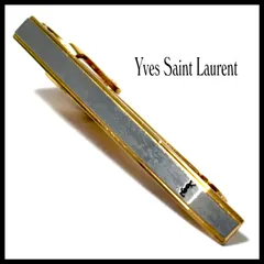 イヴサンローラン  ネクタイピン  タイピン  ブランド  シルバー×ゴールド  銀 金  ysl  ビジネス  結婚式  Yves Saint Laurent