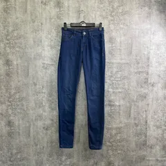 【T-473】CALZEDONIA デニムパンツ S相当 インディゴ スキニーデニム レディース スリムフィット ストレッチデニム 細身シルエット カジュアル シンプル 美脚デニムのサムネイル