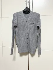 NICK&NICOLE グレー ゴージ ニット カーディガン