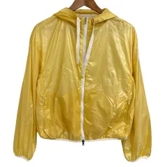 美品 24SS HERNO FLIGHT ヘルノ ジップアップパーカー ナイロンジャケット サイズ42 イエロー レディース 古着 中古 USED