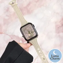 Apple Watch アップル ウォッチ ベルト アプリコット おしゃれ かわいい バンド 合皮 ストラップ