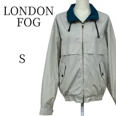 LONDON FOG ロンドンフォグ スイングトップ ブルゾン アウター 裏地ストライプ 襟切替 2トーン 翡翠色 メンズ レディース S 90s 00s 古着 ヴィンテージ 春 秋 ジップアップ ビッグシルエット