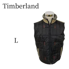 ティンバーランド 中綿ベスト L 黒 グレー Timberland ボアカラー 切替 ヌバックレザー 本革使用 キルティング メンズ 00s Y2K 古着 ヴィンテージ ストリート ゆるだぼ オーバーサイズ アウター 防寒 キャンプ アウトドア 希少のサムネイル