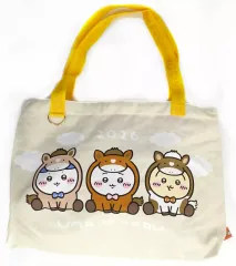 【中古】雑貨 [単品] ちいかわ＆ハチワレ＆うさぎ 外装トートバッグ 「ちいかわ なんか小さくてかわいいやつ ハッピーバッグ2026(午年)」
