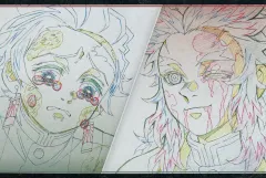 【中古】ポストカード 竈門炭治郎＆煉獄杏寿郎 ポストカード 「劇場版 鬼滅の刃 無限列車編 上映四周年記念 炎柱・煉獄杏寿郎カフェ×ufotable Cafe×マチ★アソビCAFE×ufotable DINING×ufotable CINEMA」 お楽しみくじ