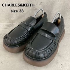 CHARLES & KEITH ローファー 厚底 36サイズ CHARLES & KEITH 厚底ローファー ブラック 36 - メルカリ