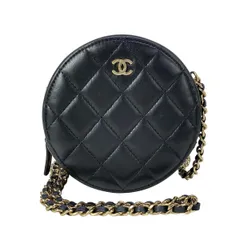 CHANEL(シャネル) ショルダーバッグ マトラッセ 黒 チェーンショルダー/ゴールド金具/ミニバッグ ラムスキン