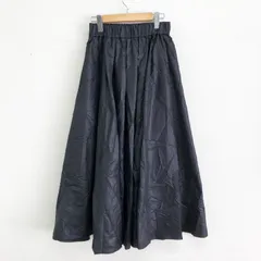 タグ付 CIAOPANIC TYPY チンツ加工光沢ボリュームスカート レザー風サテン素材 ウエストゴム ギャザースカート マキシ丈 ブラック FREE