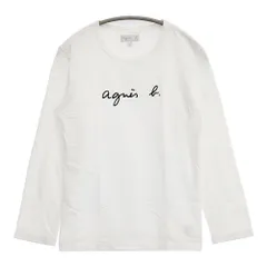 agnes b. ロゴTシャツ 0330S137 サイズ1 長袖Ｔシャツ カットソー ロンＴ ホワイト レディース アニエスベー【中古】6-0224M♪