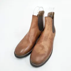 MARGARET HOWELL レザー イタリア製 プレミアムライン 39 サイドゴア 牛革 ブーツ ブラウン レディース マーガレットハウエル【中古】6-0224G◎