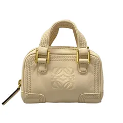 LOEWE(ロエベ) ハンドバッグ マイクロミニアマソナ ベージュ キーリング付き レザー