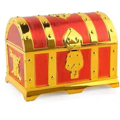 海賊風 おもちゃ箱 海賊 収納箱 レトロ アンティーク風 小物入れ 宝石箱 収納ボックス 宝箱 貯金箱 紅金