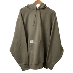 美品 WTAPS ダブルタップス バンズ スウェットパーカー サイズX 04 カーキ×ホワイト メンズ 古着 中古 USED