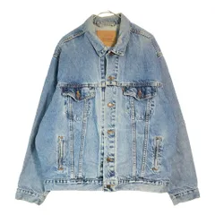 90年代 USA製 Levi's リーバイス 70507-0389 デニムトラッカージャケット ブルー(メンズ LARGE)中古 古着 X4570