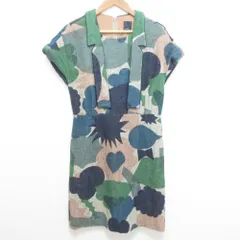 良品 mina perhonen ミナペルホネン flower basket フラワーバスケット フラワープリント ワンピース サイズ38 マルチカラー レディース 古着 中古 USED