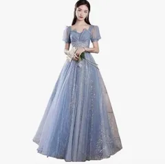 送料無料 未使用 発表会 女優 結婚式 二次会 イベント パーティ ドレス S 7号 (OPN1100)