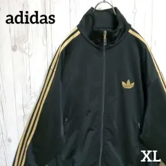 アディダス トラフィックジャケット ブラック黒 XL ジャージ ストリート ロゴ刺繍 定番ワークジャケット 90ｓ古着ビンテージ　オーバーサイズ ゆるだぼアウター インナー 防寒 着回し フルジップ 3本ライン スポーツMIX メンズ 秋冬春　25-835