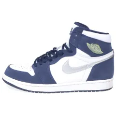 NIKE (ナイキ) AIR JORDAN 1 HIGH OG CO.JP MIDNIGHT NAVY 2020 DC1788-100 エアジョーダン1 ミッドナイトネイビー ハイカットスニーカー US10/28cm ホワイト/ネイビー