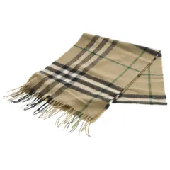 BURBERRY (バーバリー) チェック柄 カシミヤ マフラー ストール ベージュ 8076578/75Fのサムネイル