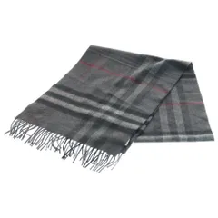 BURBERRY (バーバリー) チェック柄 カシミヤ マフラー ストール ブラック/グレー 8077880/75Fのサムネイル