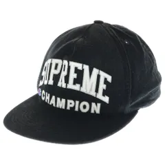SUPREME (シュプリーム) 17SS ×Champion 5-Panel Cap チャンピオン コーデュロイ 5パネルキャップ ブラック