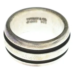 TIFFANY & Co. (ティファニー) グルーブド ダブルライン リング 指輪 シルバー