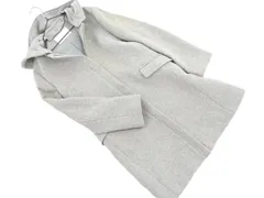 NATURAL BEAUTY BASIC ナチュラルビューティーベーシック ウール混 2WAY フーディー ノーカラー コート sizeL/グレー ◇■ レディース
