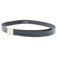 Christian Dior (クリスチャンディオール) BEEロゴ スクエアバックル レザー ベルト ブラック