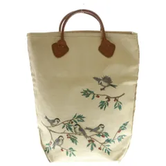 L.L.Bean (エルエルビーン) 80S VINTAGE Boat And Tote ヴィンテージ キャンバス レザー プリント ボートアンドトート トートバッグ ハンドバッグ アイボリー