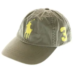POLO RALPH LAUREN (ポロラルフローレン) エンブロイダリーロゴデザイン アジャスター付き 6パネル ベースボールキャップ 帽子 カーキ 0200011803