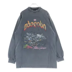BALENCIAGA (バレンシアガ) 25SS Tbilisi Large fit T-Shirt ユーズド加工ラージフィットプリント長袖Tシャツ 819022 TRVQ7 グレーのサムネイル